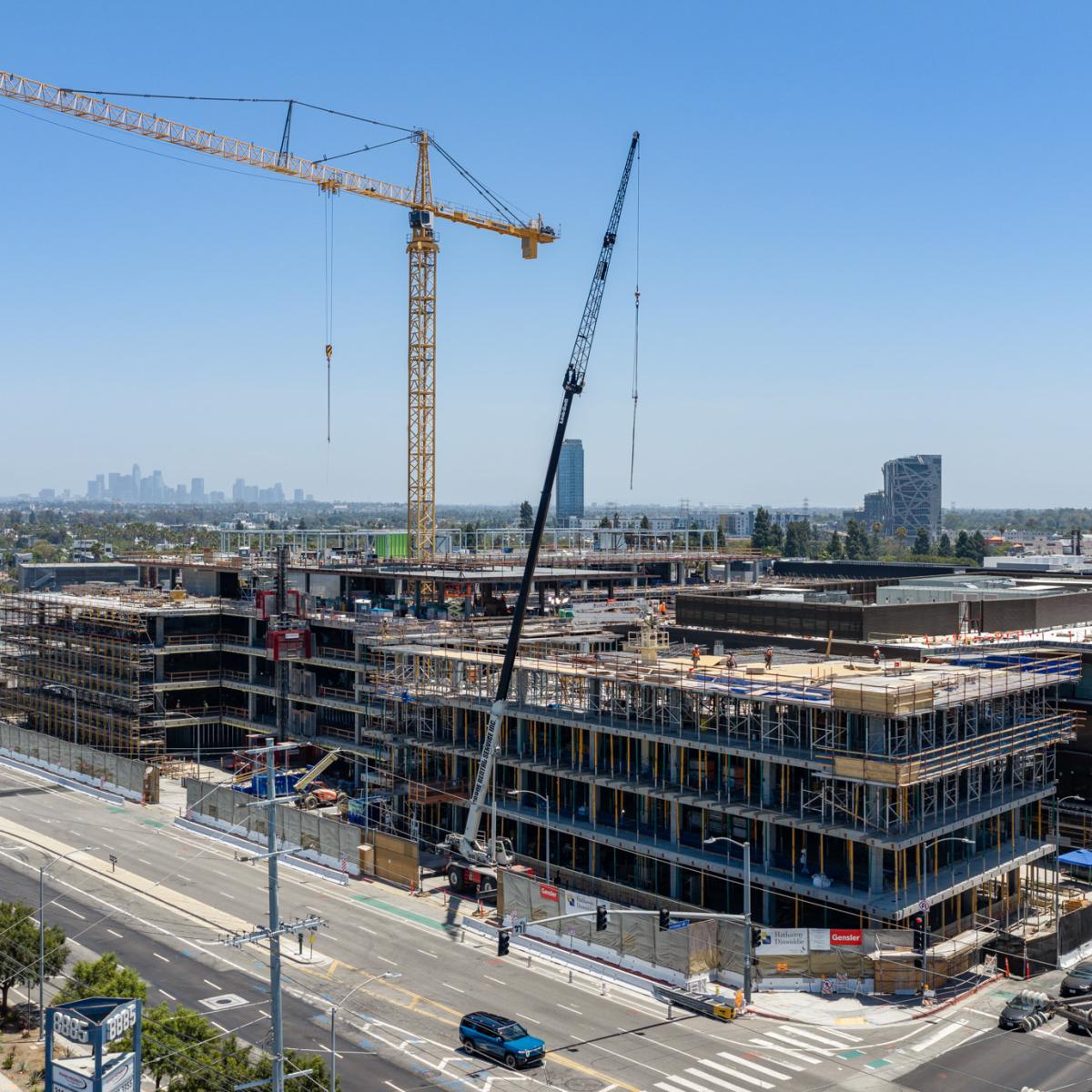Exterior finishes take shape at Apple's new westside office campus